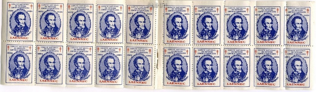 1926 Carnet « Laennec » avec 20 timbres 
