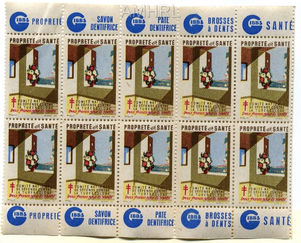 1946 10 timbres « Propreté et santé »