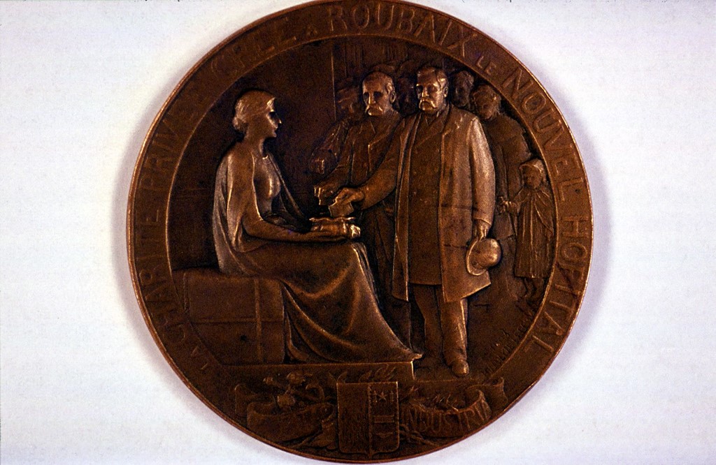 Plaque commémorative de l'Hôpital de la Fraternité de Roubaix