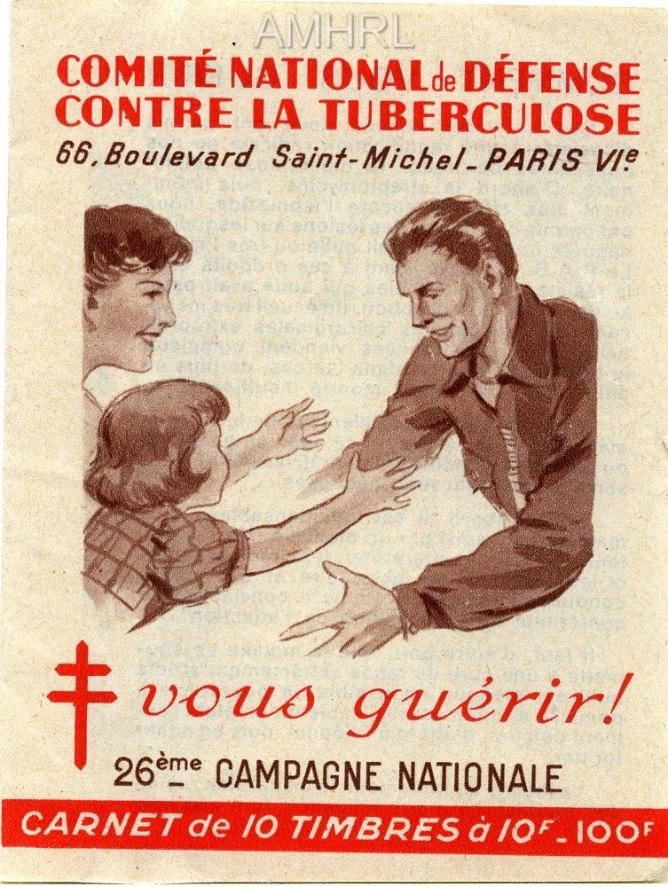 1956-1957 Carnet complet « Vous guérir » avec 10 timbres