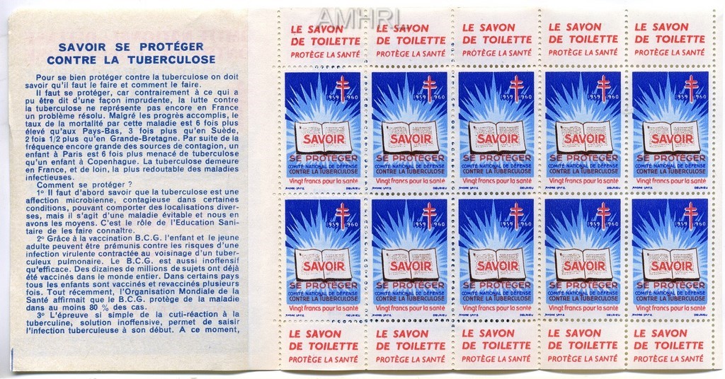 1959-1960 Carnet complet « Savoir se protéger » avec 10 timbres