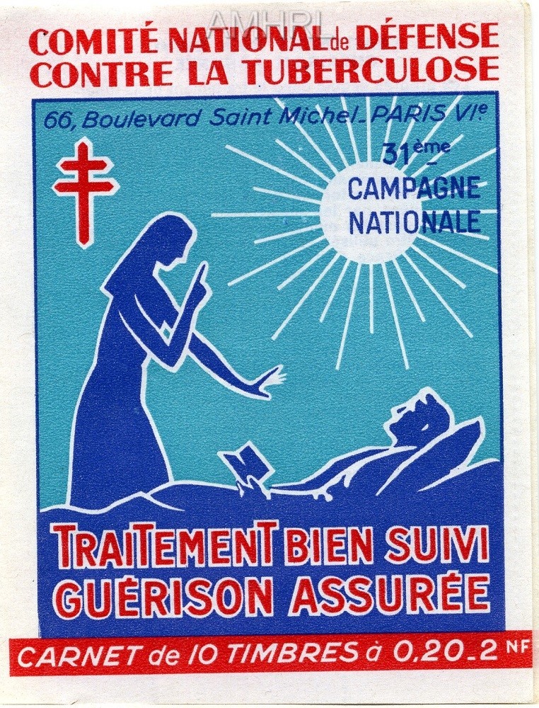 1961-1962 Carnet complet « Traitement bien suivi, guérison assurée » avec 10 timbres