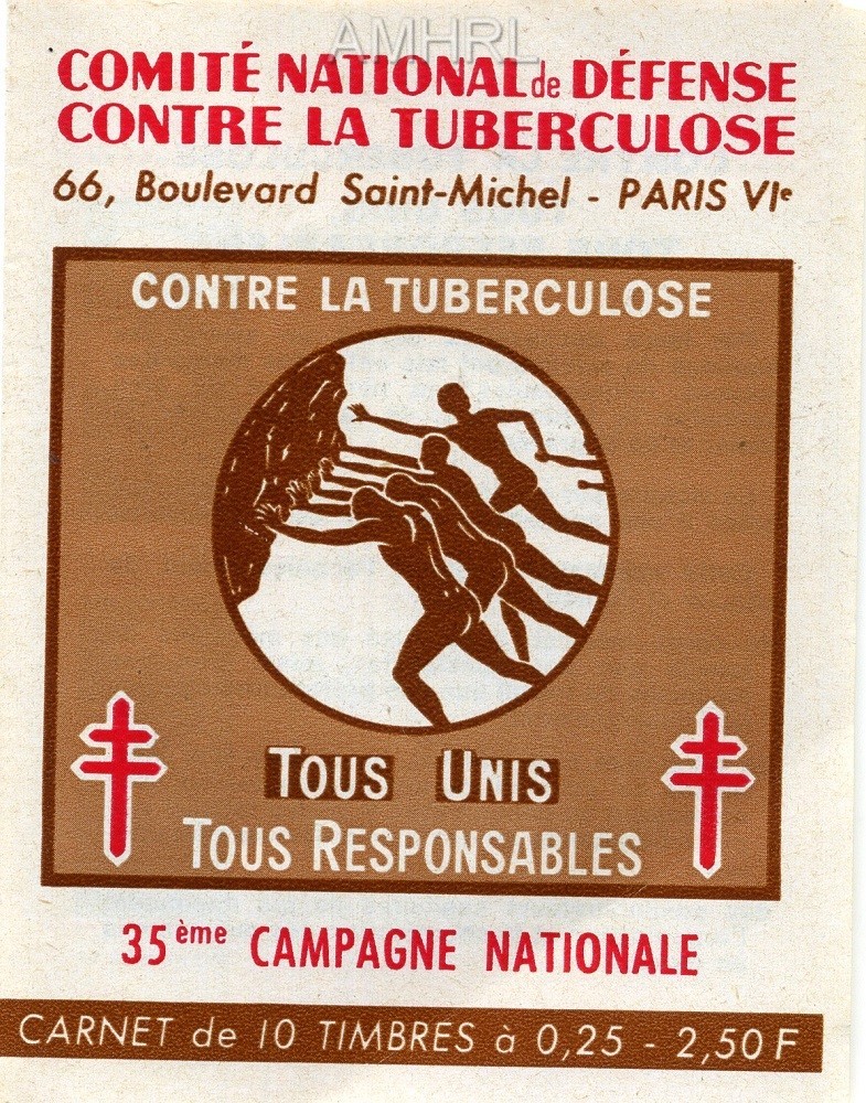 1965-1966 Carnet complet « Tous unis, tous responsables » avec 10 timbres
