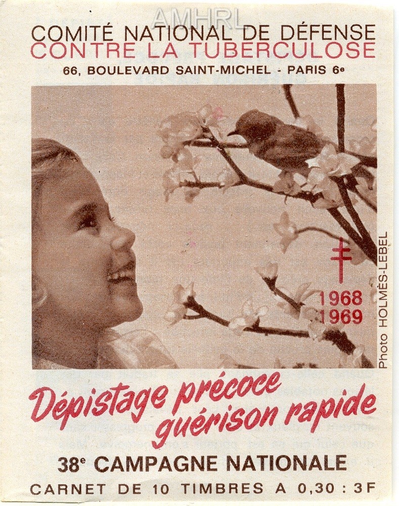 1968-1969 Carnet complet « Dépistage précoce, guérison rapide » avec 10 timbres