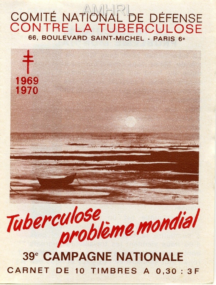 1969-1970 Carnet complet « Tuberculose problème mondial » avec 10 timbres