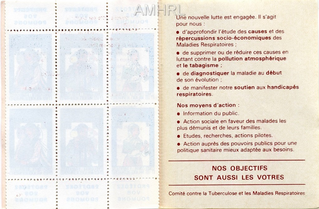 1978-1979 Carnet complet « Le souffle c’est la vie » avec 10 timbres