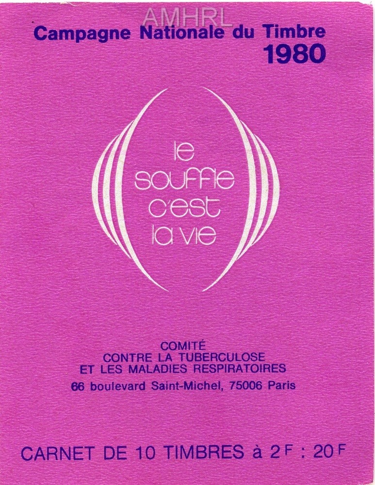 1980 Carnet complet « Le souffle c’est la vie » avec 10 timbres