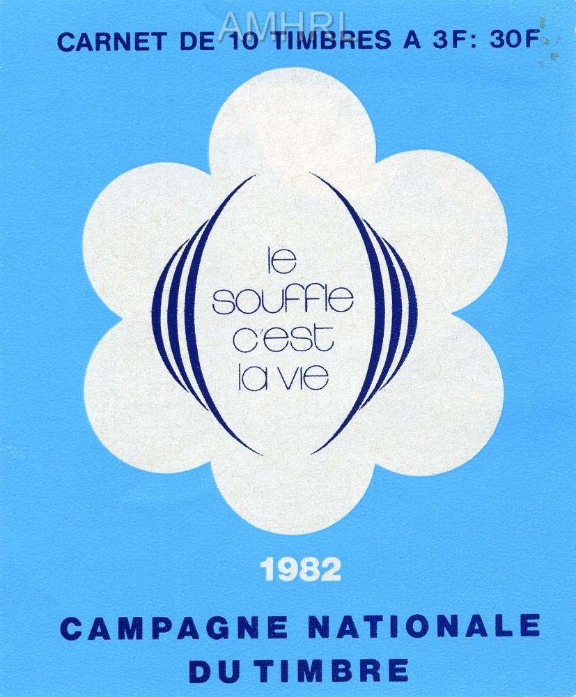 1982 Carnet complet « Le souffle c’est la vie » avec 10 timbres