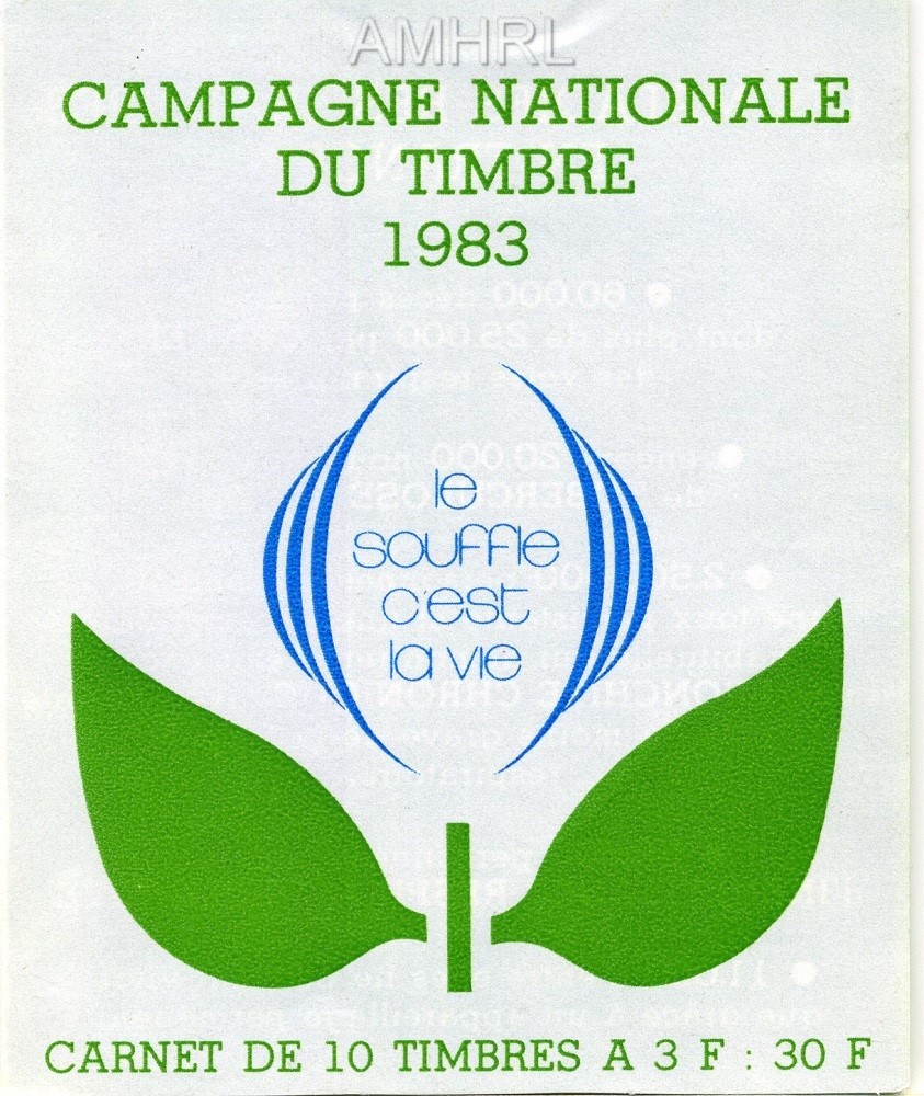 1983 Carnet complet « Le souffle c’est la vie » avec 10 timbres
