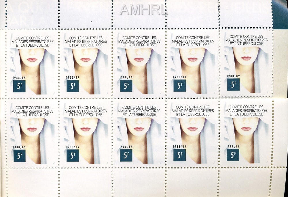 1988/1989 Carnet complet « A bout de souffle, c’est pas du cinéma » avec 10 timbres