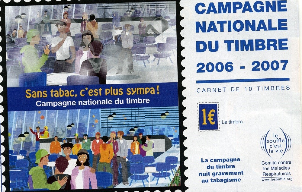 2006/2007 Carnet complet « Sans tabac c’est plus sympa » avec 10 timbres