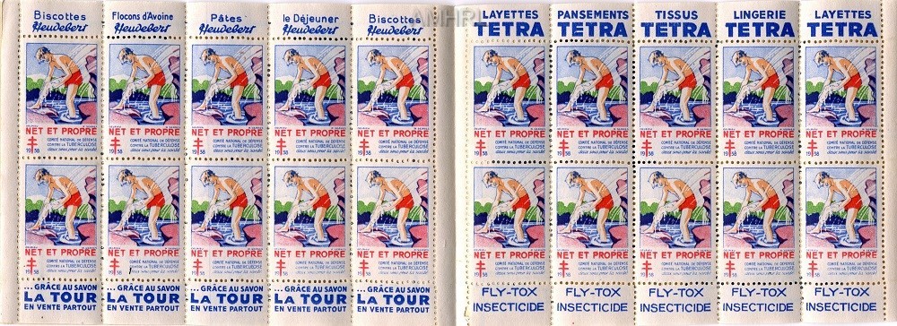 1938 Carnet complet « Net et propre » avec 20 timbres