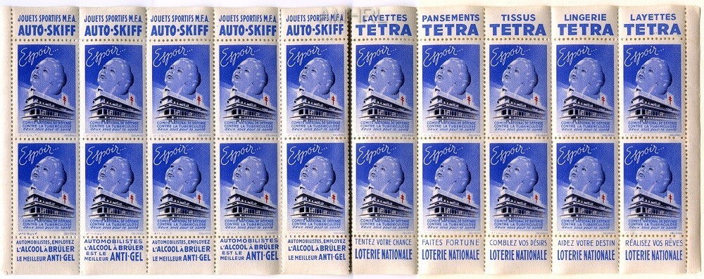 1939 20 timbres « Espoir »