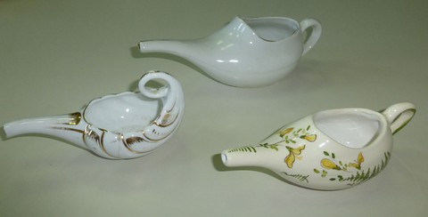 Lot de biberons de malade à long bec décorés