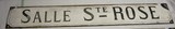 Plaque "Salle Ste Rose"